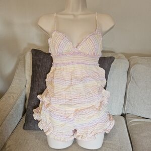 Victoria's Secret Multicolor Patterned Sleep Set XS